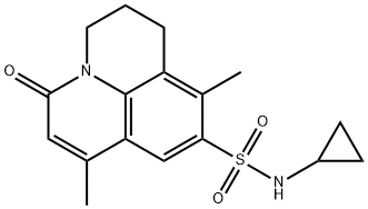 N-cyclopropyl-7,10-dimethyl-5-oxo-1,2,3,5-tetrahydropyrido[3,2,1-ij]quinoline-9-sulfonamide Struktur