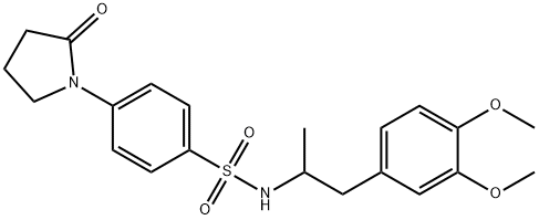 N-[2-(3,4-dimethoxyphenyl)-1-methylethyl]-4-(2-oxo-1-pyrrolidinyl)benzenesulfonamide Struktur