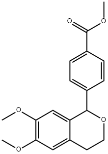 methyl 4-(6,7-dimethoxy-3,4-dihydro-1H-isochromen-1-yl)benzoate Struktur