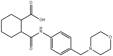 2-{[4-(4-morpholinylmethyl)anilino]carbonyl}cyclohexanecarboxylic acid Struktur