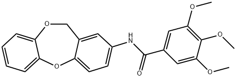 N-(11H-dibenzo[b,e][1,4]dioxepin-2-yl)-3,4,5-trimethoxybenzamide Struktur