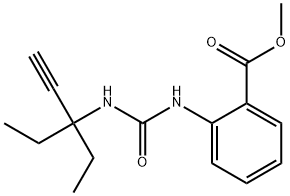 methyl 2-(3-(3-ethylpent-1-yn-3-yl)ureido)benzoate Struktur