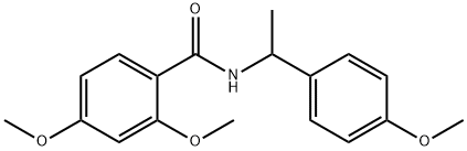 2,4-dimethoxy-N-[1-(4-methoxyphenyl)ethyl]benzamide Struktur