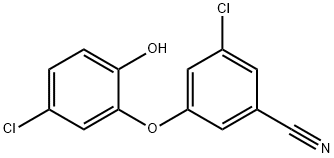 3-Chloro-5-(5-chloro-2-hydroxyphenoxy)benzonitrile Struktur