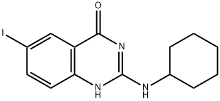 2-(Cyclohexylamino)-6-iodoquinazolin-4(3H)-one Struktur