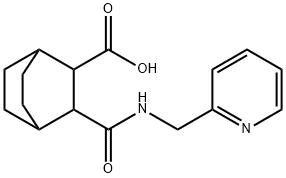 3-((pyridin-2-ylmethyl)carbamoyl)bicyclo[2.2.2]octane-2-carboxylic acid Struktur