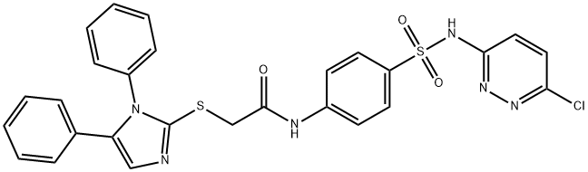 N-{4-[(6-chloropyridazin-3-yl)sulfamoyl]phenyl}-2-[(1,5-diphenyl-1H-imidazol-2-yl)sulfanyl]acetamide Struktur