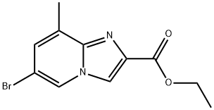 6-Bromo-8-methyl-imidazo[1,2-a]pyridine-2-carboxylic acid ethyl ester Struktur