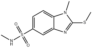 N,1-DIMETHYL-2-METHYLTHIO-5-BENZIMIDAZOLESULFONAMIDE Struktur