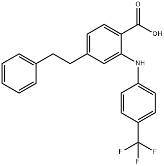 4-Phenethyl-2-((4-(trifluoromethyl)phenyl)amino)benzoic acid Struktur