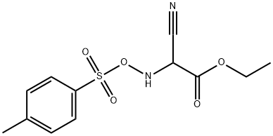 Acetic acid, cyano[[[(4-methylphenyl)sulfonyl]oxy]amino]-, ethyl ester Struktur