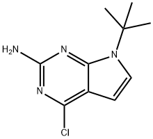 7-(tert-Butyl)-4-chloro-7H-pyrrolo[2,3-d]pyrimidin-2-amine Struktur