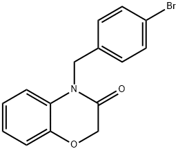 4-[(4-bromophenyl)methyl]-3,4-dihydro-2H-1,4-benzoxazin-3-one Struktur