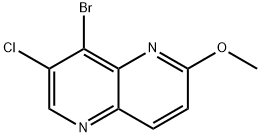 8-Bromo-7-chloro-2-methoxy-[1,5]naphthyridine Struktur