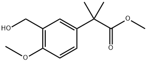 Methyl 2-(3-hydroxy-4-methoxyphenyl)-2-methylpropanoate Struktur