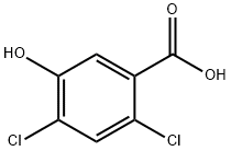 2,4-Dichloro-5-hydroxy-benzoic acid Struktur