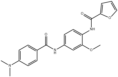 N-(4-{[4-(dimethylamino)benzoyl]amino}-2-methoxyphenyl)-2-furamide Struktur