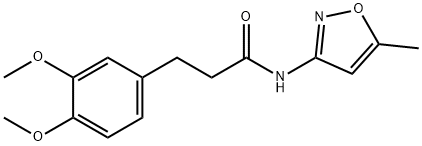 3-(3,4-dimethoxyphenyl)-N-(5-methyl-3-isoxazolyl)propanamide Struktur