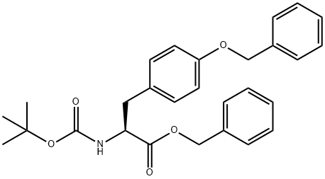 (S)-BENZYL 3-(4-(BENZYLOXY)PHENYL)-2-(TERT-BUTOXYCARBONYLAMINO)PROPANOATE Struktur