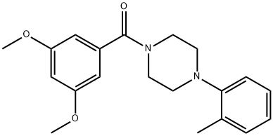 1-(3,5-dimethoxybenzoyl)-4-(2-methylphenyl)piperazine Struktur