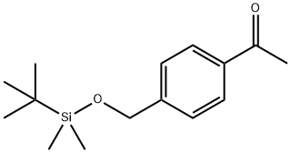 1-[4-({[tert-butyl(dimethyl)silyl]oxy}methyl)phenyl]ethanone Struktur