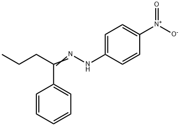 1-(4-nitrophenyl)-2-(1-phenylbutylidene)hydrazine Struktur