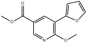 Methyl 5-(furan-2-yl)-6-methoxynicotinate Struktur