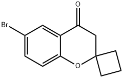 6-bromospiro[chroman-2,1-cyclobutan]-4-one Struktur