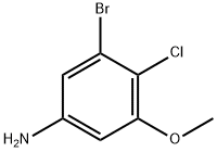 3-bromo-4-chloro-5-methoxyaniline Struktur