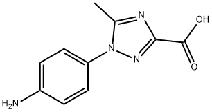 1-(4-Aminophenyl)-5-methyl-1H-1,2,4-triazole-3-carboxylic acid Struktur