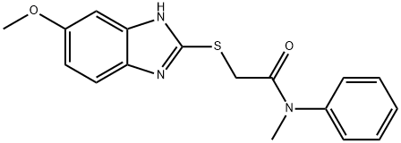 2-[(5-methoxy-1H-benzimidazol-2-yl)sulfanyl]-N-methyl-N-phenylacetamide Struktur