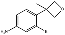 3-Bromo-4-(3-methyloxetan-3-yl)aniline Struktur