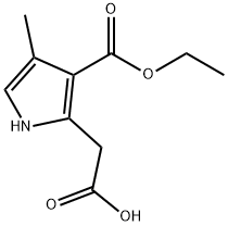 2-carboxymethyl-4-methyl-1H-pyrrole-3-carboxylic acid ethyl ester Struktur