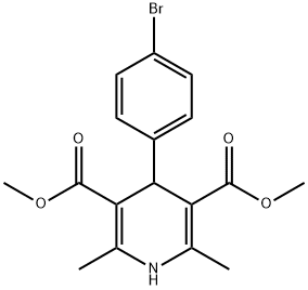 dimethyl 4-(4-bromophenyl)-2,6-dimethyl-1,4-dihydropyridine-3,5-dicarboxylate Struktur