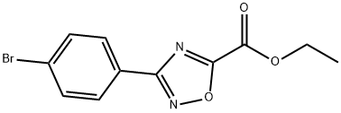 3-(4-bromophenyl)-1,2,4-Oxadiazole-5-carboxylic acid ethyl ester Struktur