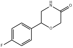 6-(4-fluorophenyl)morpholin-3-one Struktur