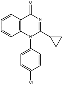 1-(4-Chlorophenyl)-2-cyclopropylquinazolin-4(1H)-one Struktur