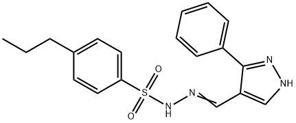 (Z)-N'-((3-phenyl-1H-pyrazol-4-yl)methylene)-4-propylbenzenesulfonohydrazide Struktur