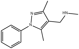 1-(3,5-dimethyl-1-phenyl-1H-pyrazol-4-yl)-N-methylmethanamine Struktur