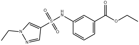 ethyl 3-(1-ethyl-1H-pyrazole-4-sulfonamido)benzoate Struktur