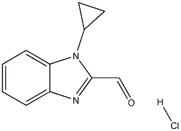 1-Cyclopropyl-1H-benzo[d]imidazole-2-carbaldehyde hydrochloride Struktur