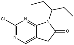 2-Chloro-7-(pentan-3-yl)-5H-pyrrolo[2,3-d]pyrimidin-6(7H)-one Struktur