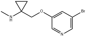 1-(((5-Bromopyridin-3-yl)oxy)methyl)-N-methylcyclopropanamine Struktur