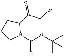 tert-butyl 2-(2-bromoacetyl)pyrrolidine-1-carboxylate Struktur