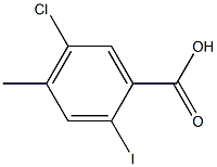 5-Chloro-2-iodo-4-methyl-benzoic acid Struktur