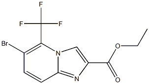 6-Bromo-5-trifluoromethyl-imidazo[1,2-a]pyridine-2-carboxylic acid ethyl ester Struktur