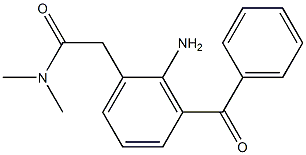 2-(2-amino-3-benzoylphenyl)-N,N-dimethylacetamide Struktur