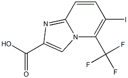 6-Iodo-5-trifluoromethyl-imidazo[1,2-a]pyridine-2-carboxylic acid Struktur