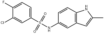 3-Chloro-4-Fluoro-N-(2-Methyl-1H-Indol-5-Yl)Benzenesulfonamide Struktur