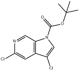 3,5-Dichloro-pyrrolo[2,3-c]pyridine-1-carboxylic acid tert-butyl ester, 2092929-96-7, 結(jié)構(gòu)式